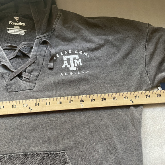 Texas A&M Aggies Hoodie Women Medium NCAA Football Pullover Lace Up Fanatics - Picture 7 of 14